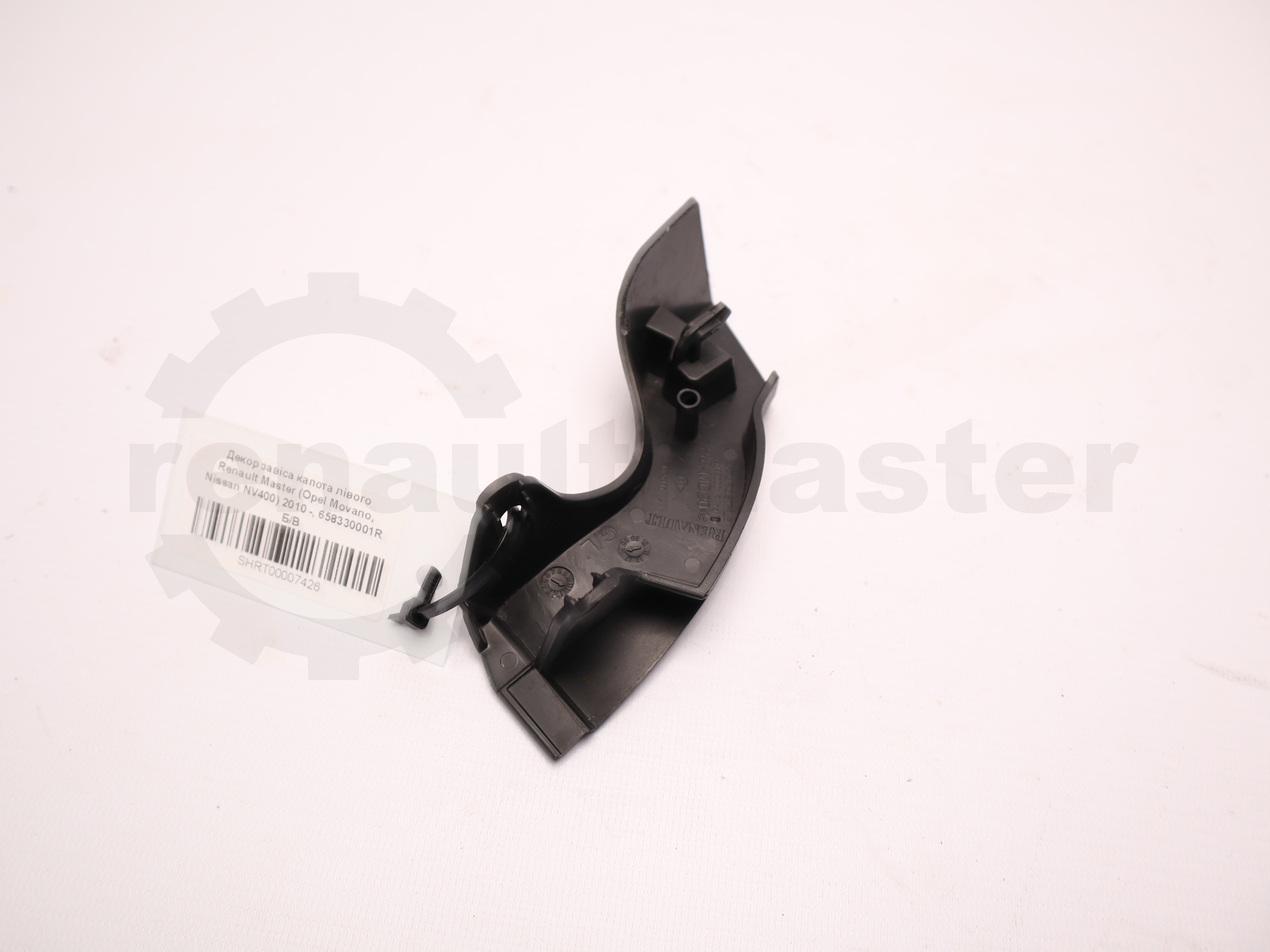 Декор завіса капота лівого Renault Master (Opel Movano, Nissan NV400) 2010 -, 658330001R Б/В