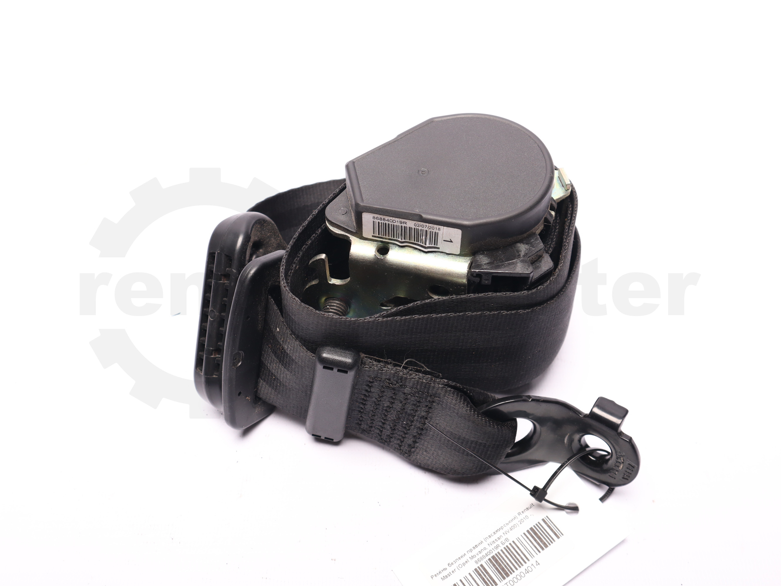 Ремінь безпеки правий (пасажирський) Renault Master (Opel Movano, Nissan NV400) 2010 -, 868840019R Б/В