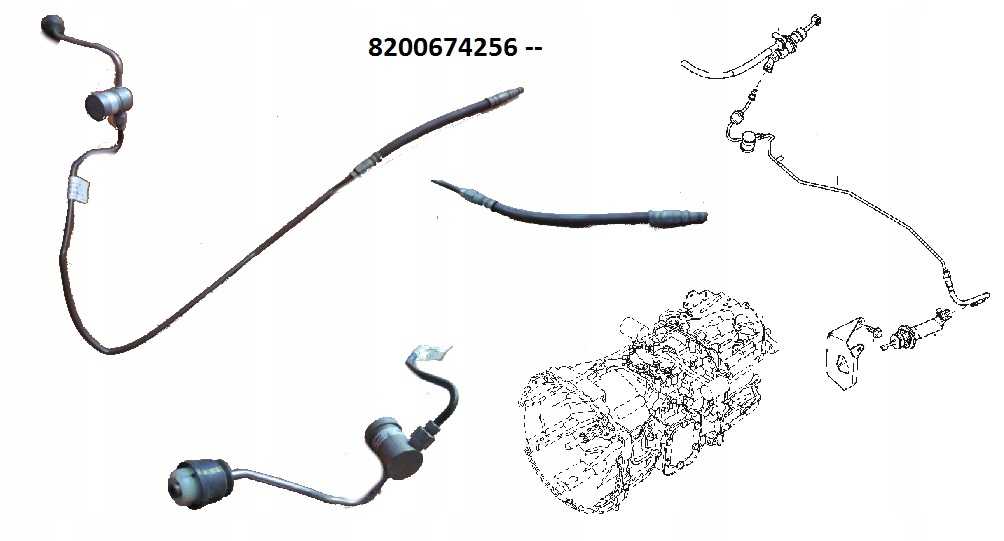 Трубка зчеплення Renault Master 3 (спарка), 8200674256 OE