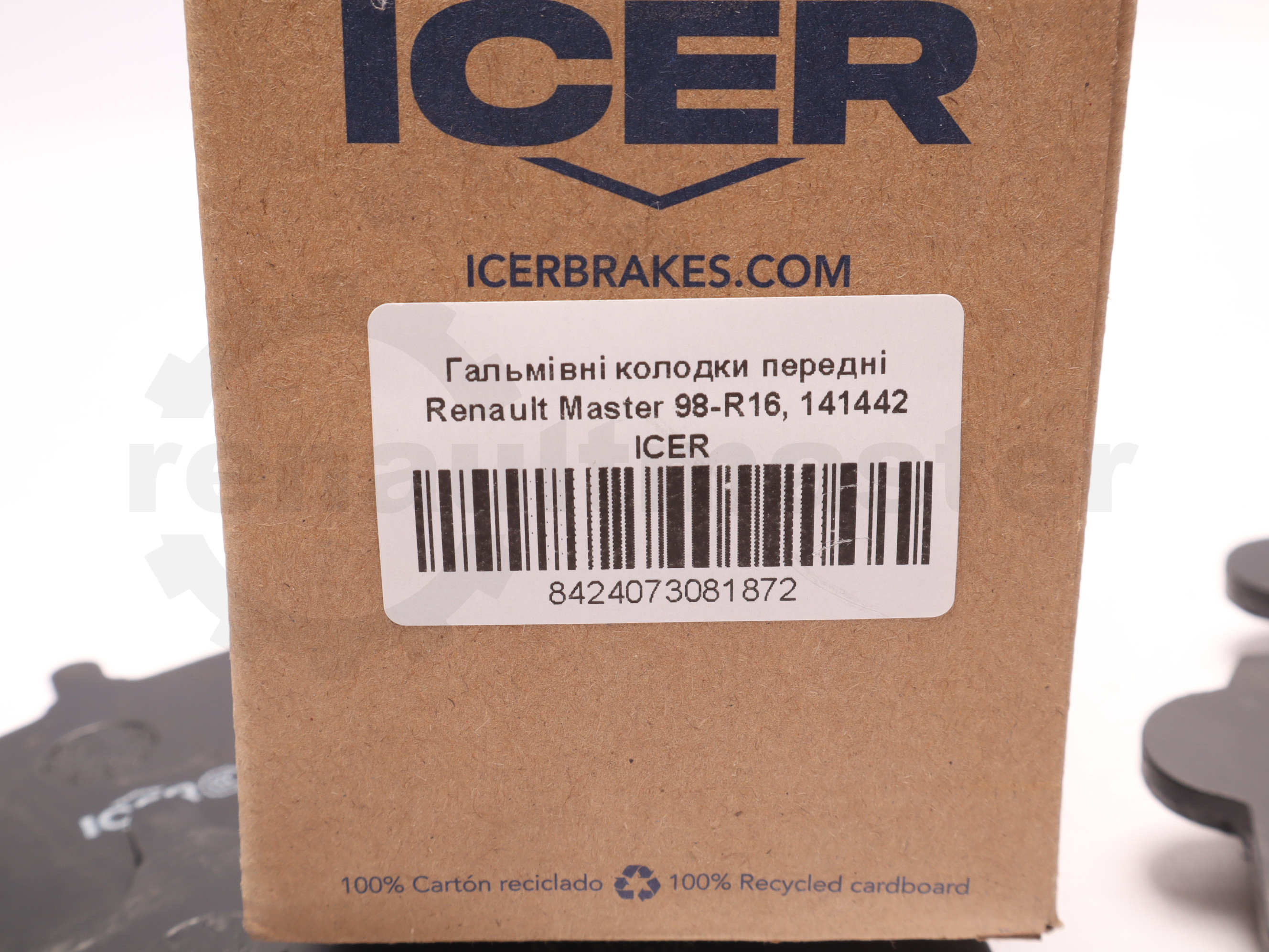 Гальмівні колодки передні Renault Master 98-R16 - 141442 ICER