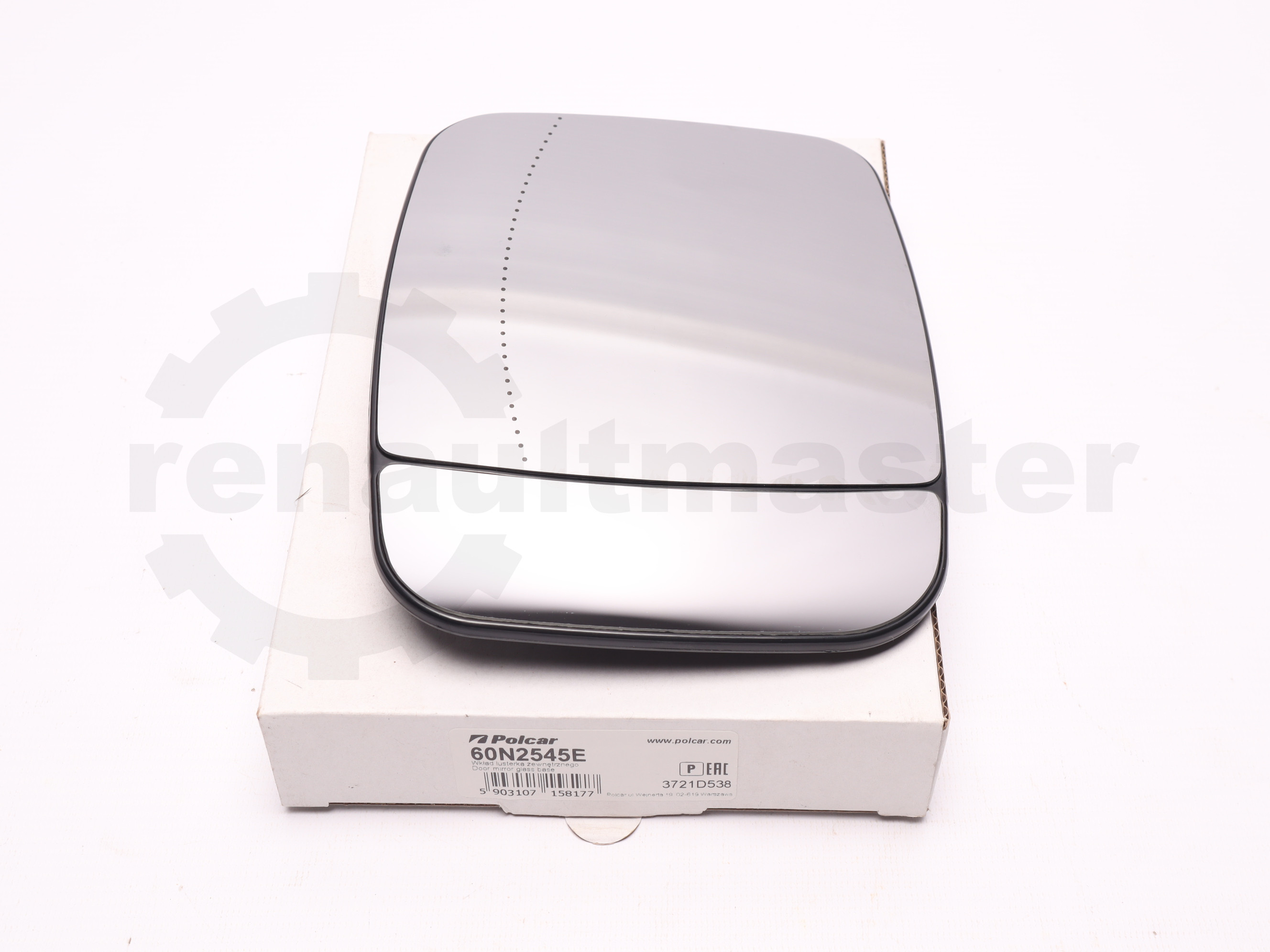 Вкладиш дзеркала лівий Renault Trafic, 2014 -, 60N2545E Polcar 
