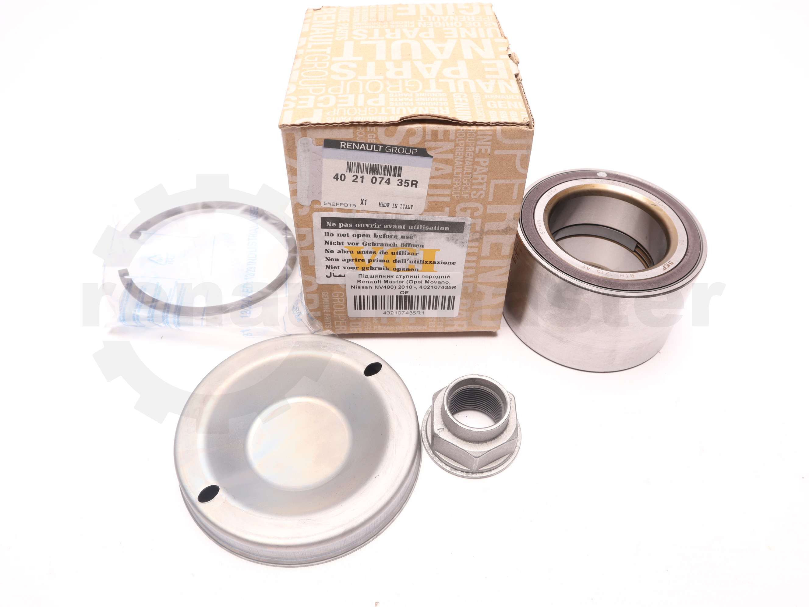 Підшипник ступиці передній Renault Master (Opel Movano, Nissan NV400) 2010 -, 402107435R OE