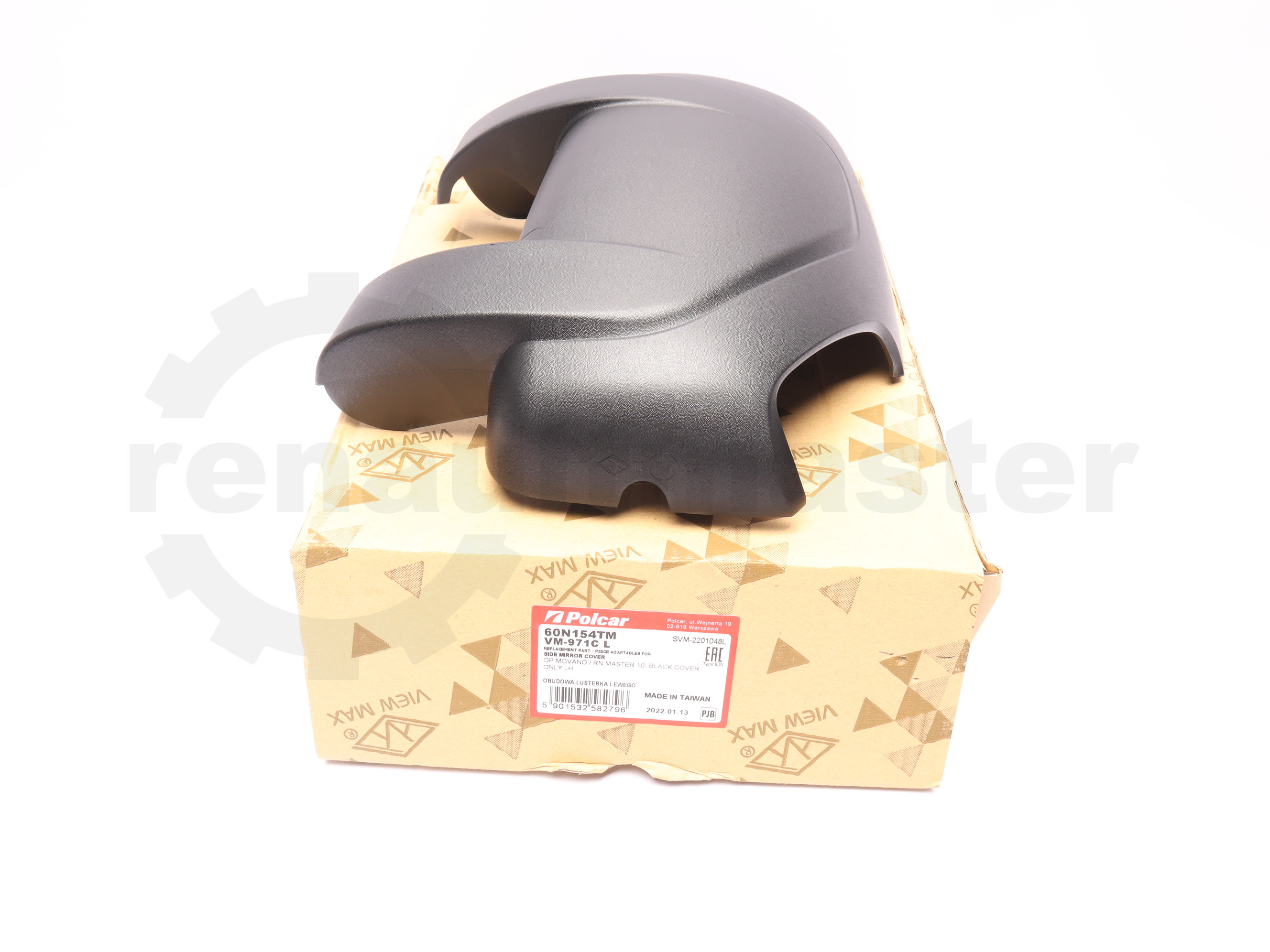Накладка дзеркала ліва Renault Master, 2010 -, 60n154tm Polcar