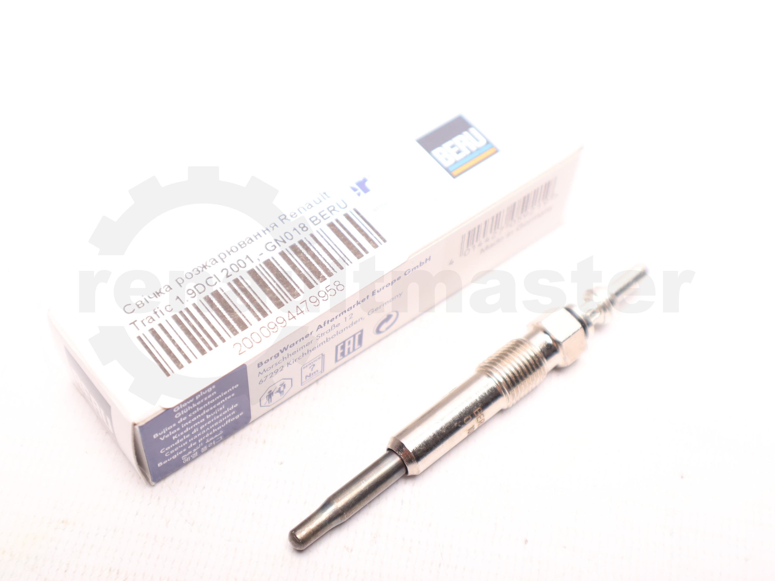 Свічка розжарювання Renault Trafic 1.9DCI 2001,- GN018 BERU