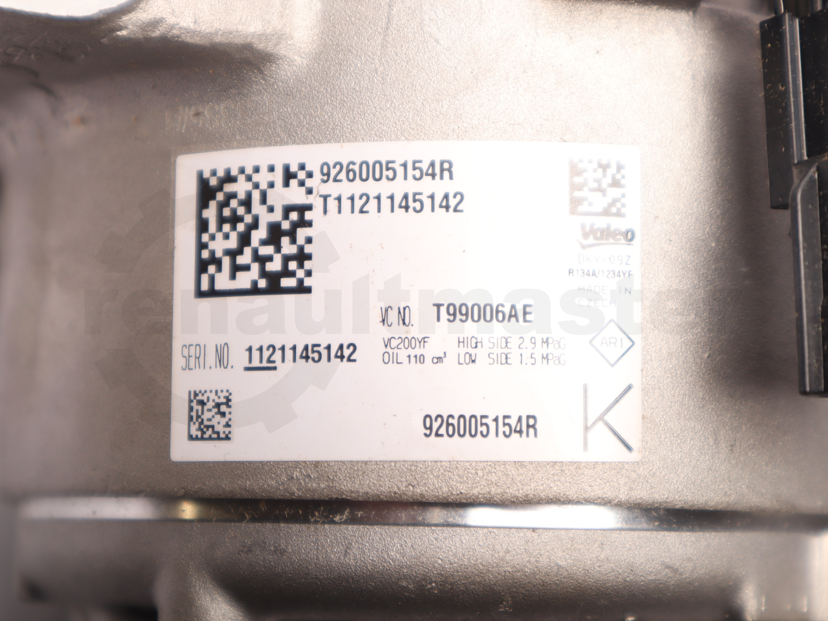 Компресор кондиціонера Renault Fluence, Logan,Sandero, Dacia Duster 1.5 dCi,- 926005154R OE