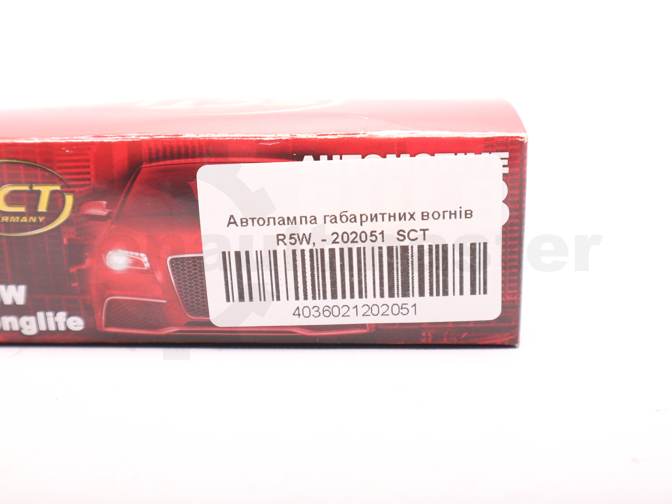 Автолампа габаритних вогнів R5W, - 202051  SCT