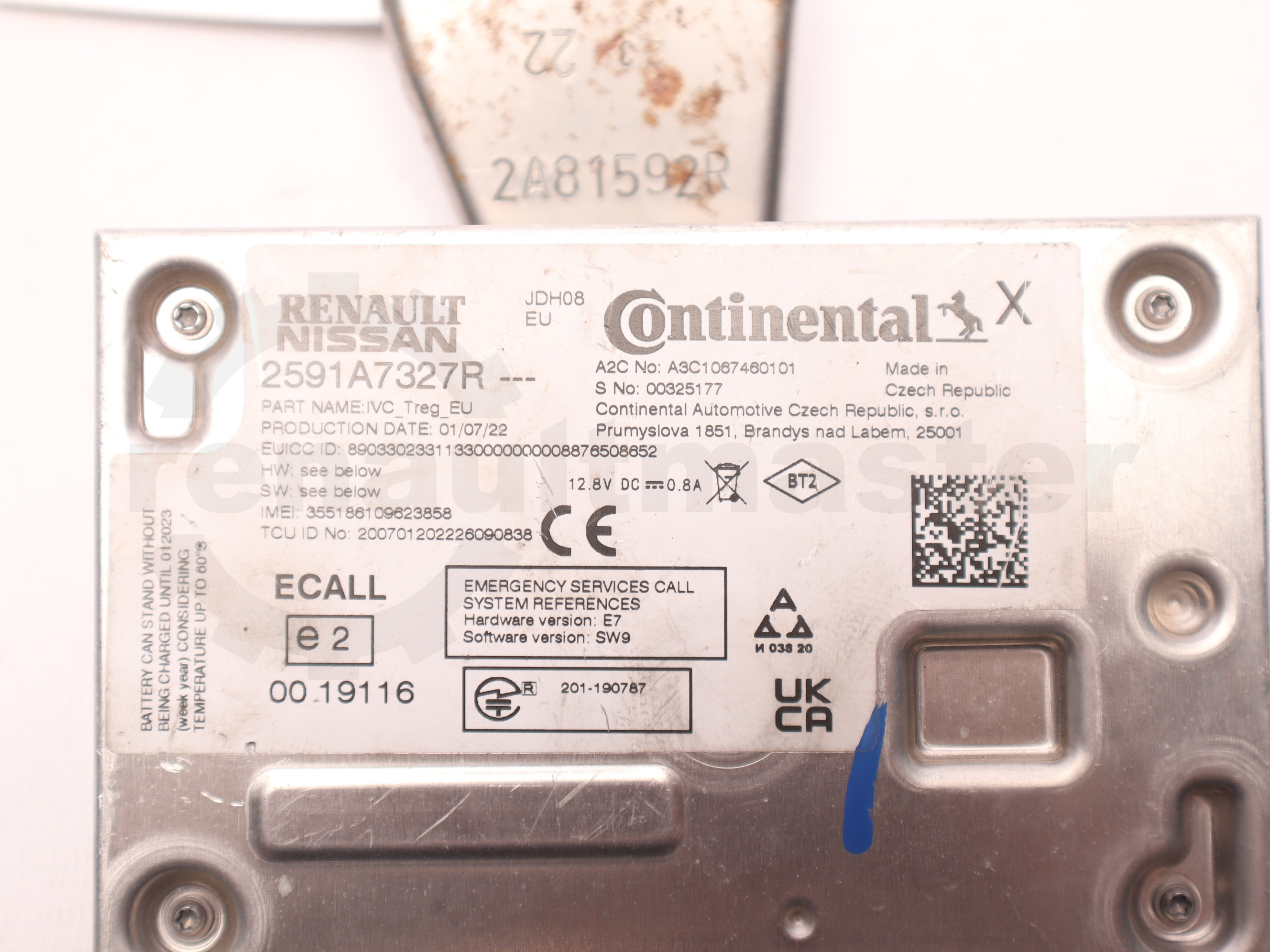 Блок GPS навігації Renault Trafic (Fiat Talento, Nissan NV300) 2.0dCi 2022, - 2591A7327R Б/В