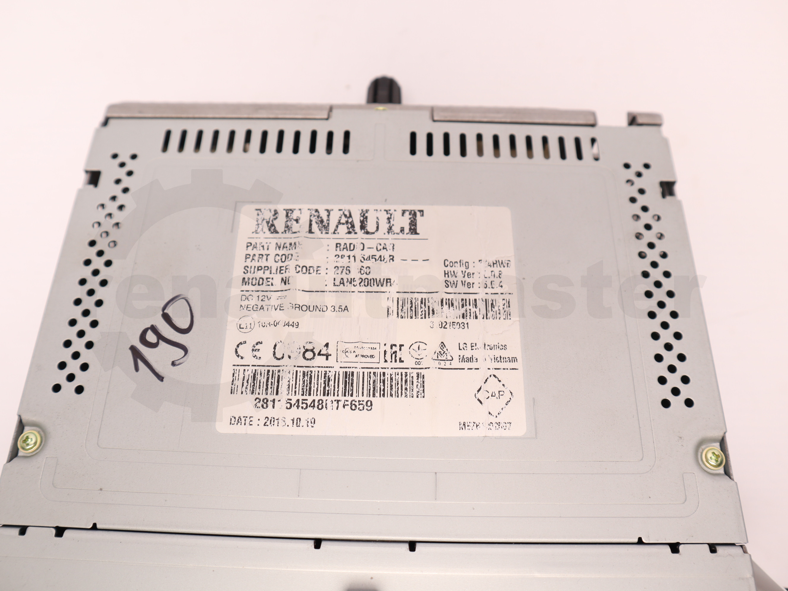 Мультимедійна система (автомагнітола) Renault Trafic (Opel Vivaro, Nissan NV300) 2014 -, 281154548R Б/В