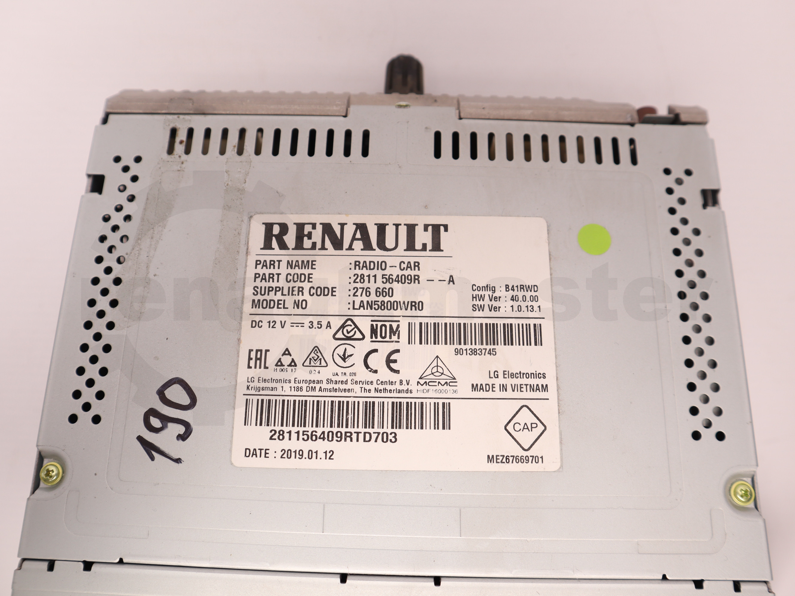 Мультимедійна система (автомагнітола) Renault Trafic (Opel Vivaro, Nissan NV300) 2014 -, 281156409R Б/В