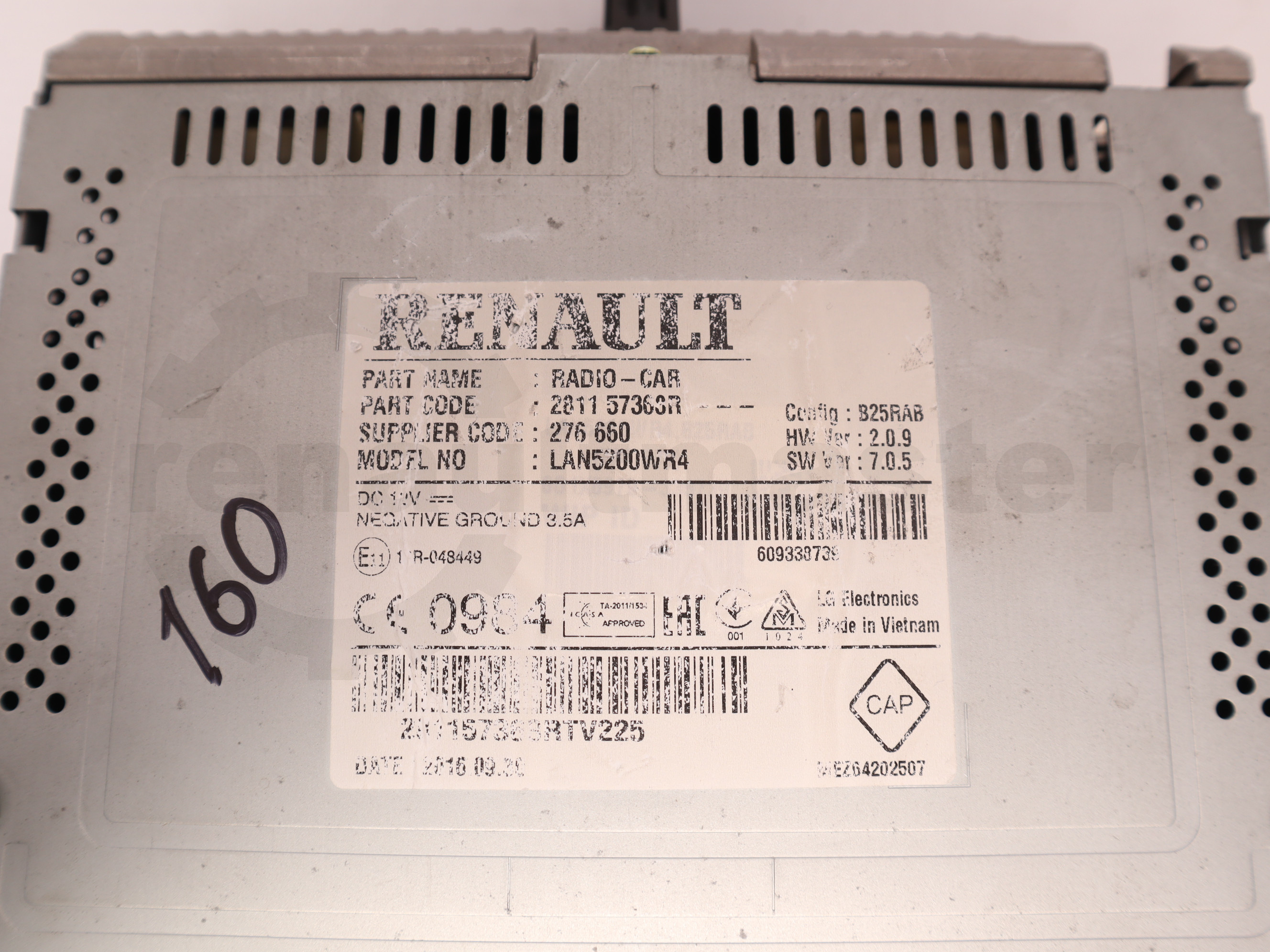 Мультимедійна система (автомагнітола) Renault Trafic (Opel Vivaro, Nissan NV300) 2014 -, 281157368R Б/В