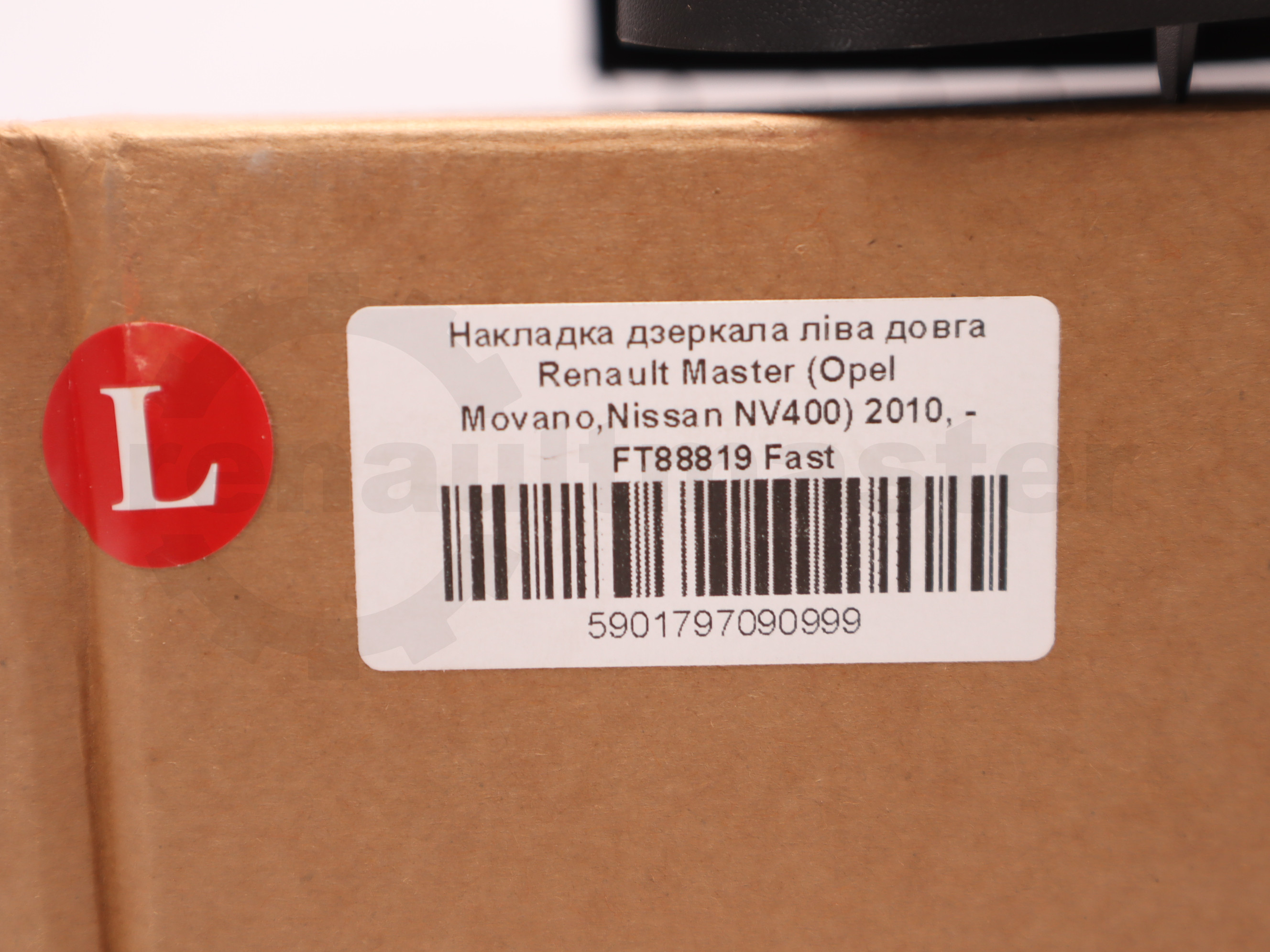Накладка дзеркала ліва довга Renault Master (Opel Movano,Nissan NV400) 2010, - FT88819 Fast