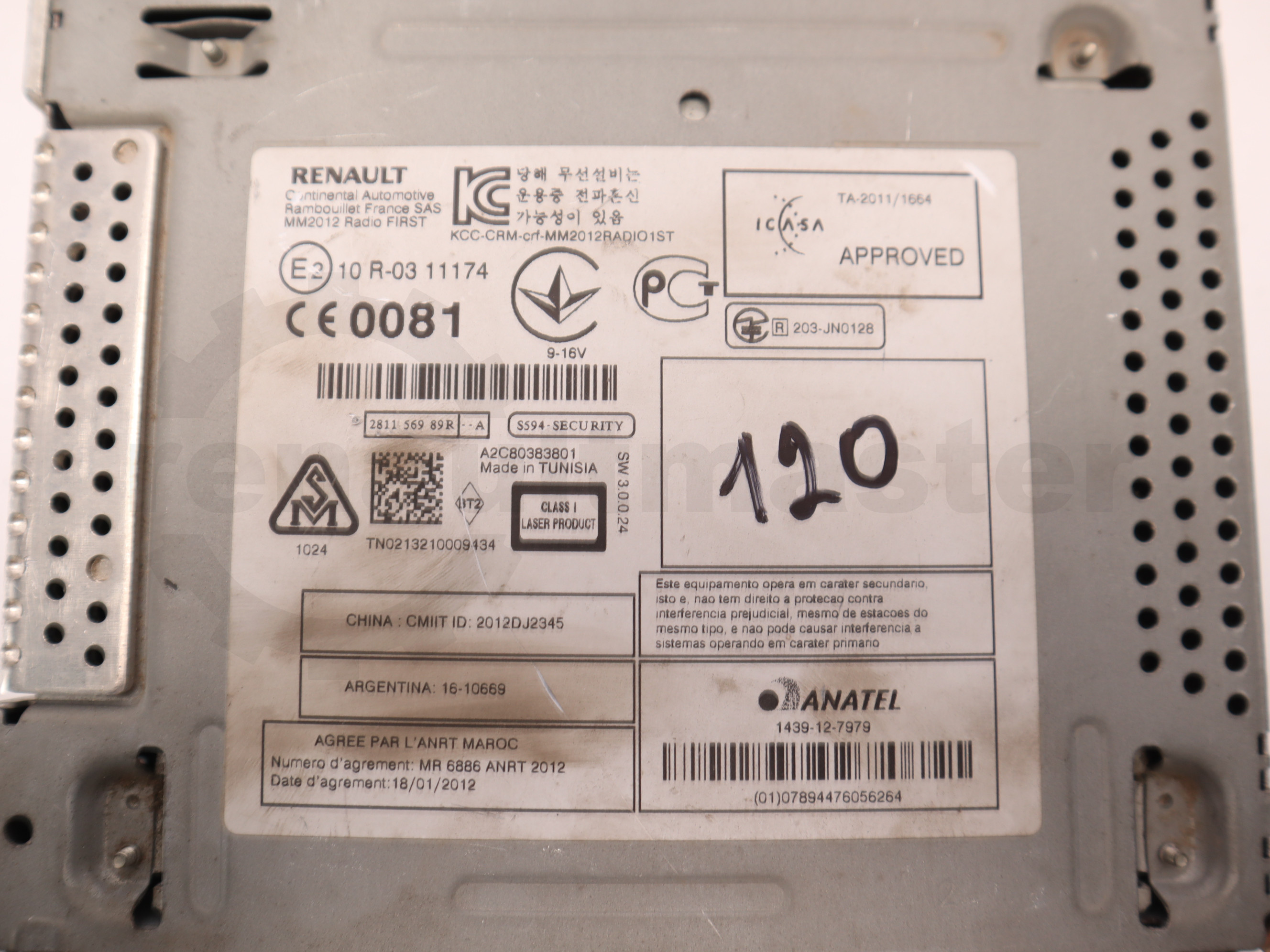 Мультимедійна система (автомагнітола) Renault Master (Opel Movano, Nissan NV400) 2010 -, 281156989R Б/В