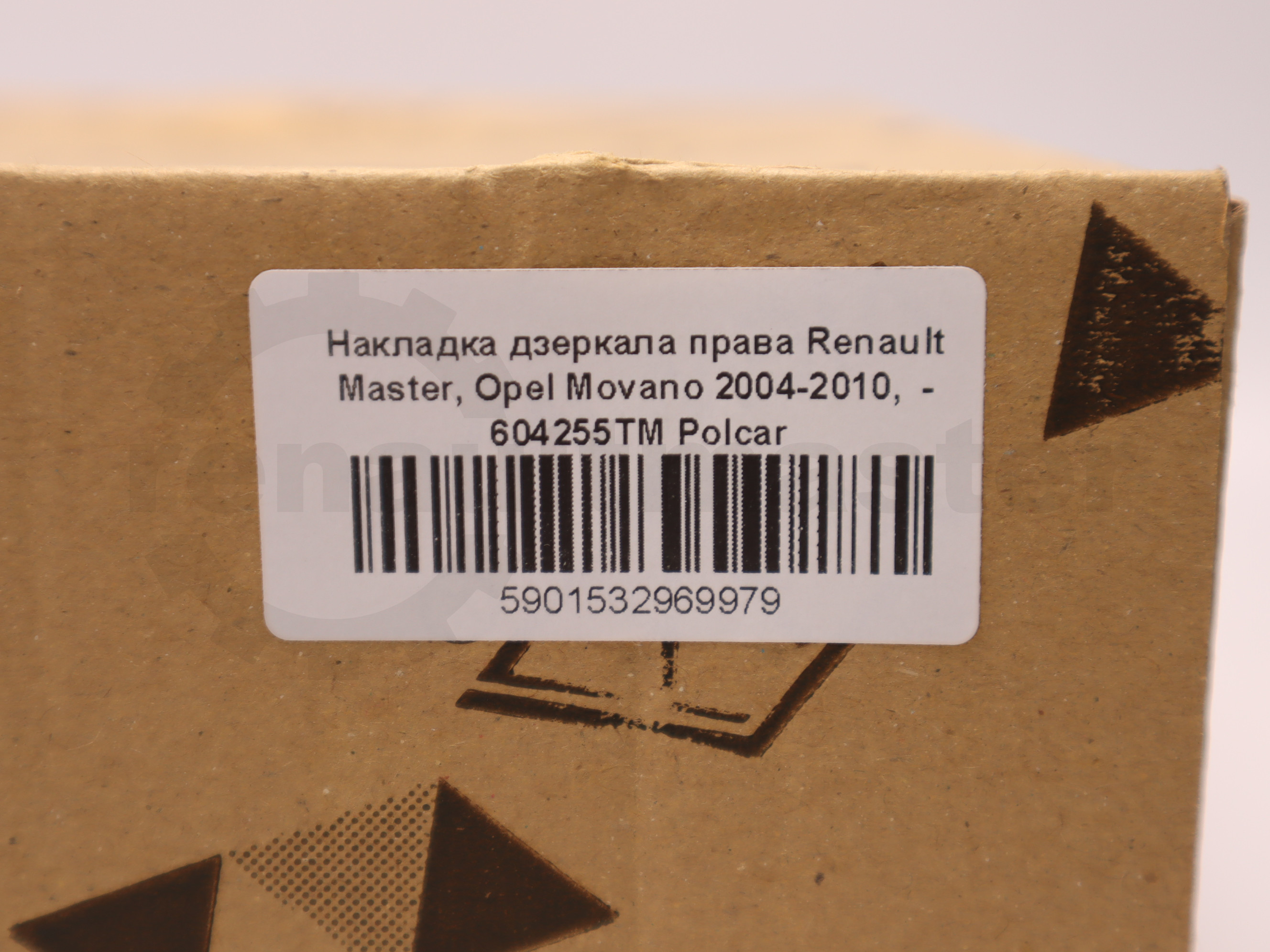 Накладка дзеркала права Renault Master, Opel Movano 2004-2010, - 604255TM Polcar